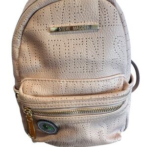 Steve Madden Light Blush Perforated Mini Backpack